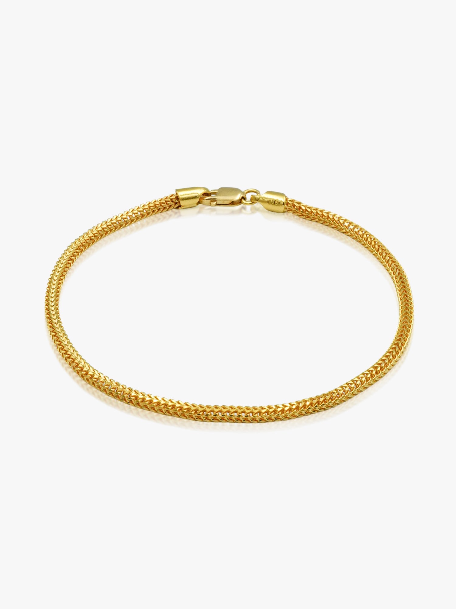 916 Gold Infinity Bracelet 1.5mm & 2mm