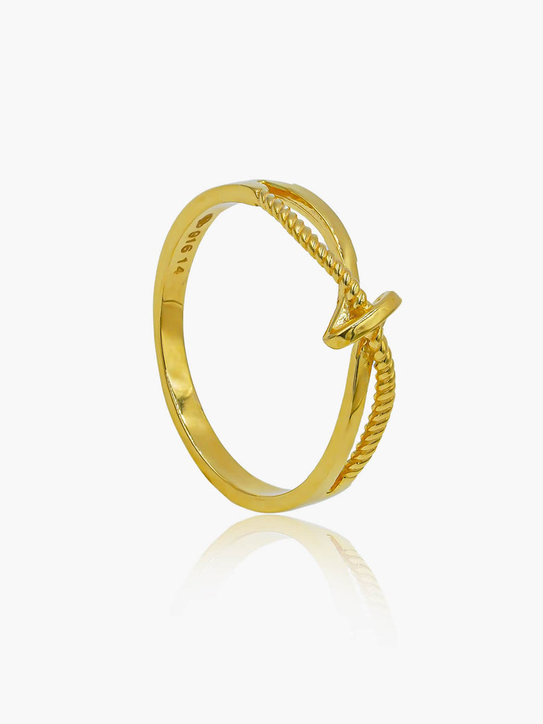 916 gold knot ring