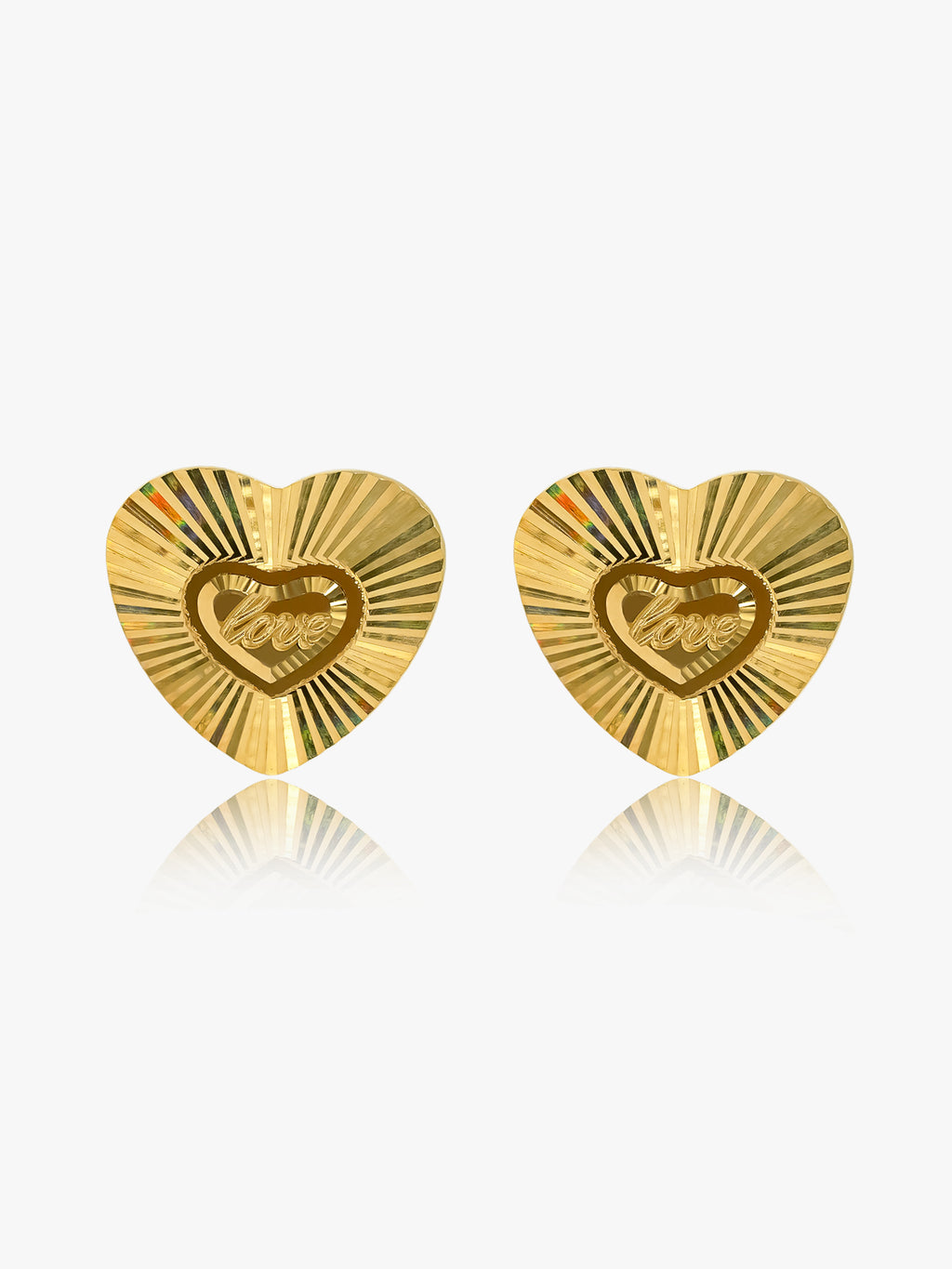 916 Gold Love Shine Earrings