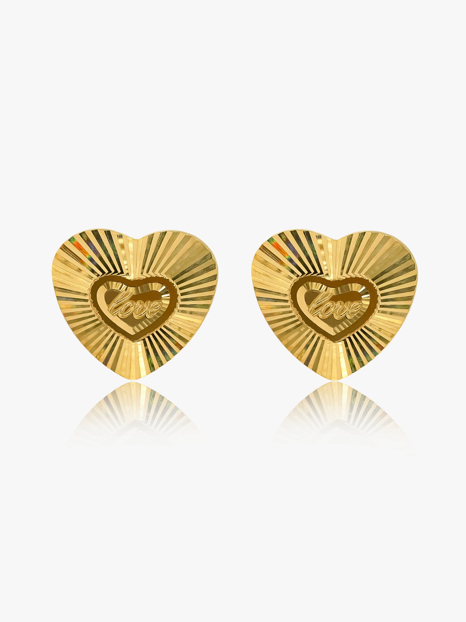 916 Gold Love Shine Earrings