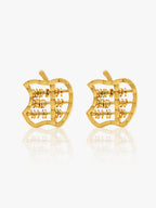 916 Gold Abacus Apple Earstuds