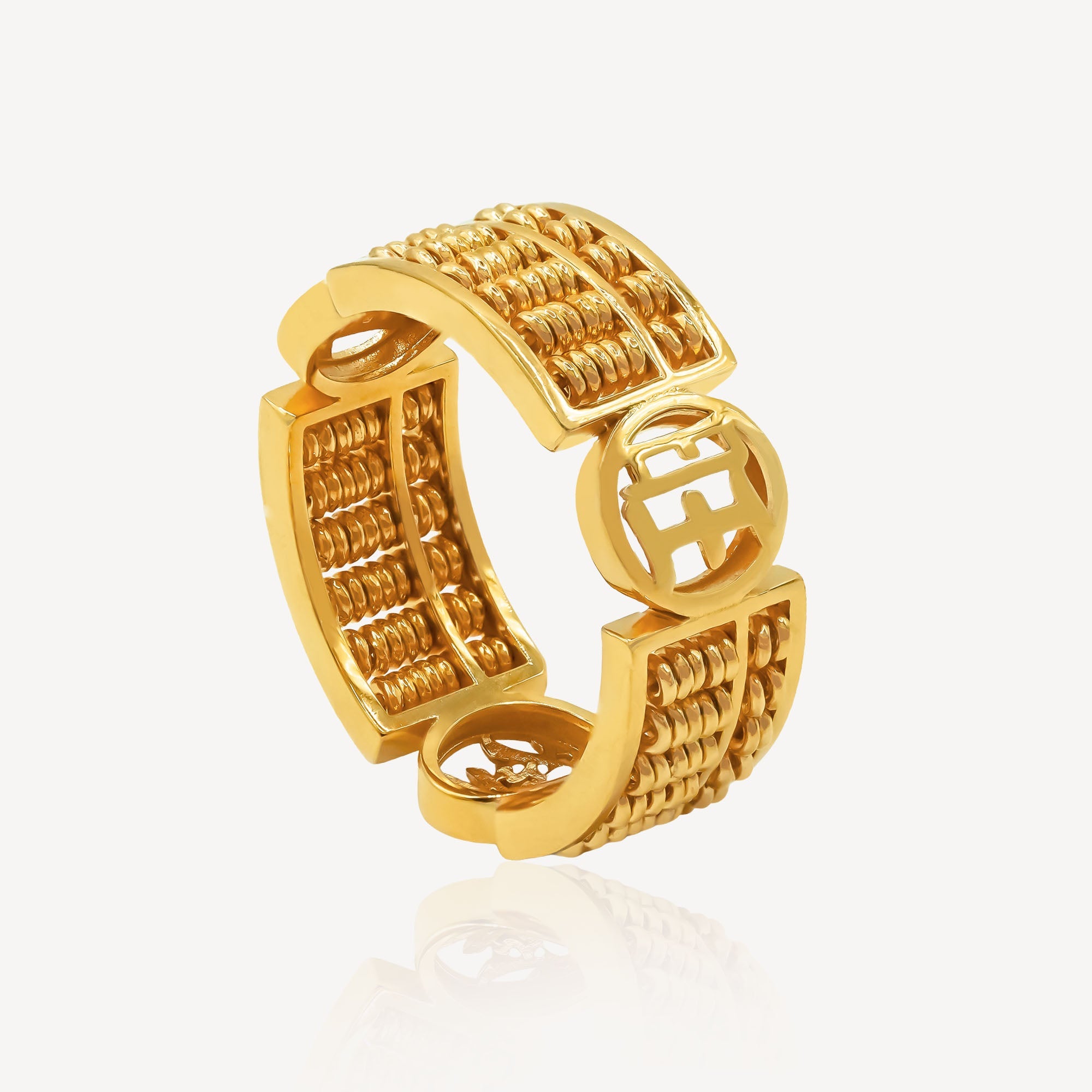 916 Gold 兴旺发 Abacus Ring