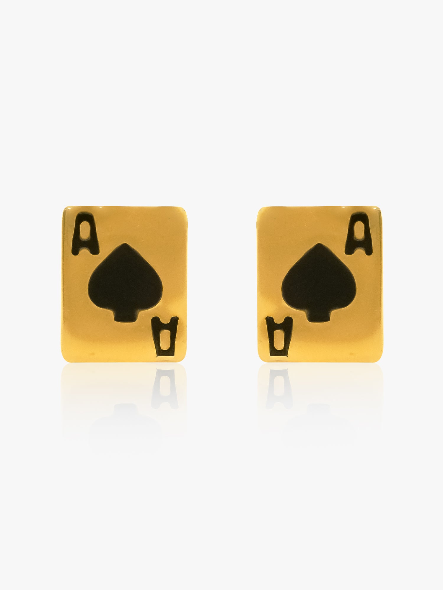 916 Gold Ace of Spade Earring