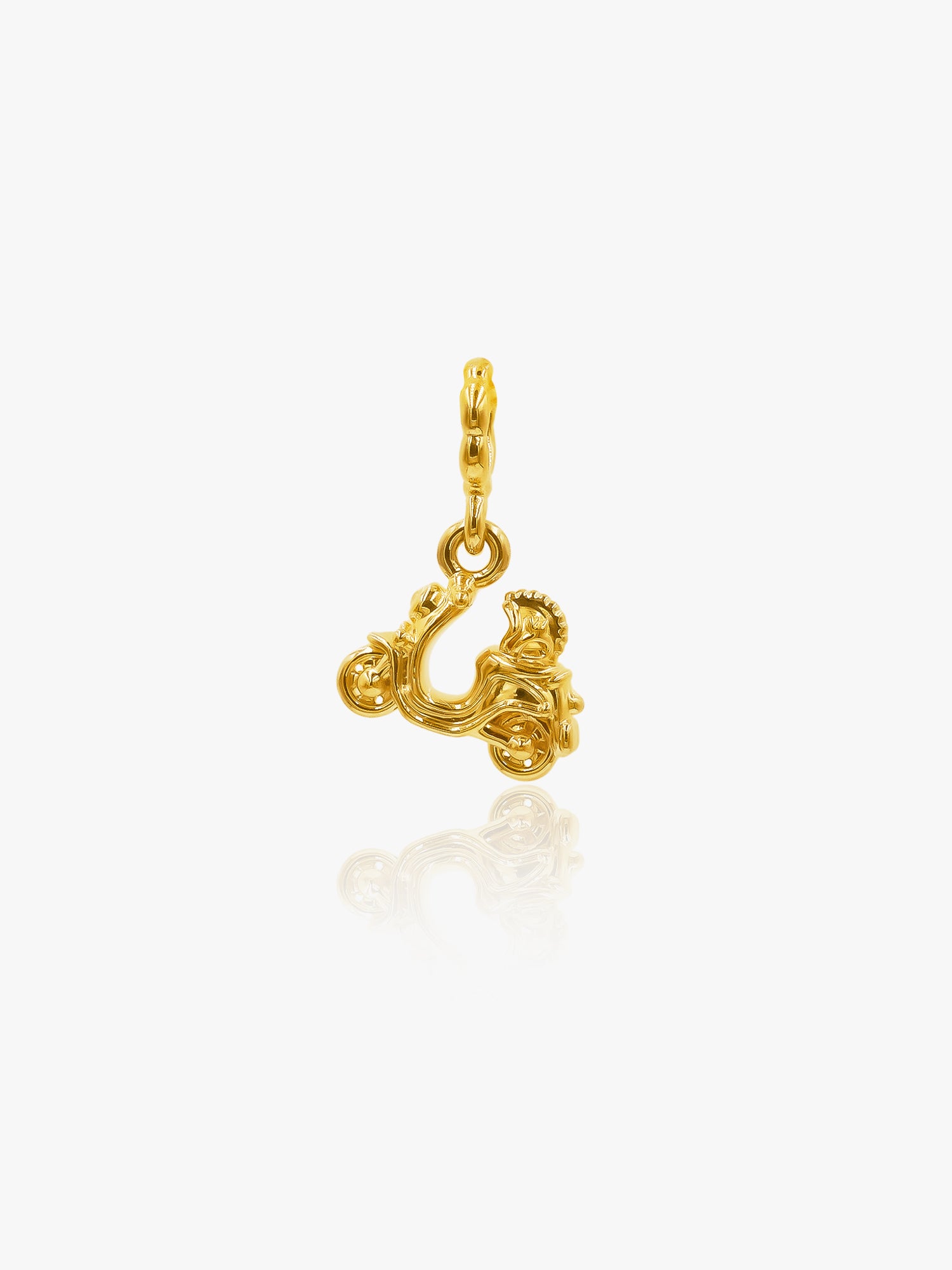 916 Gold Adventure Scooter Charm 10mm