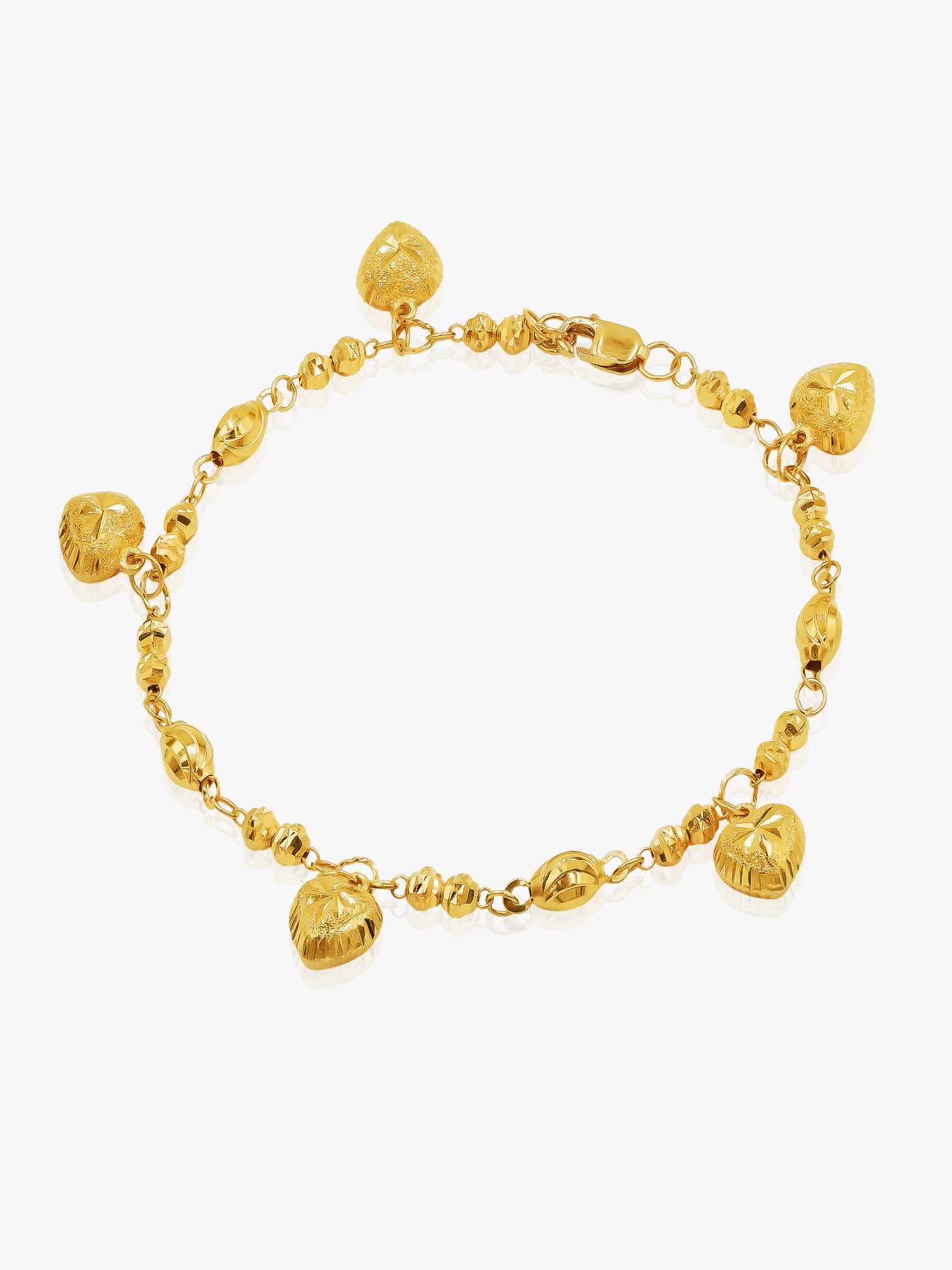 916 Gold Amour Dangling Love Bracelet