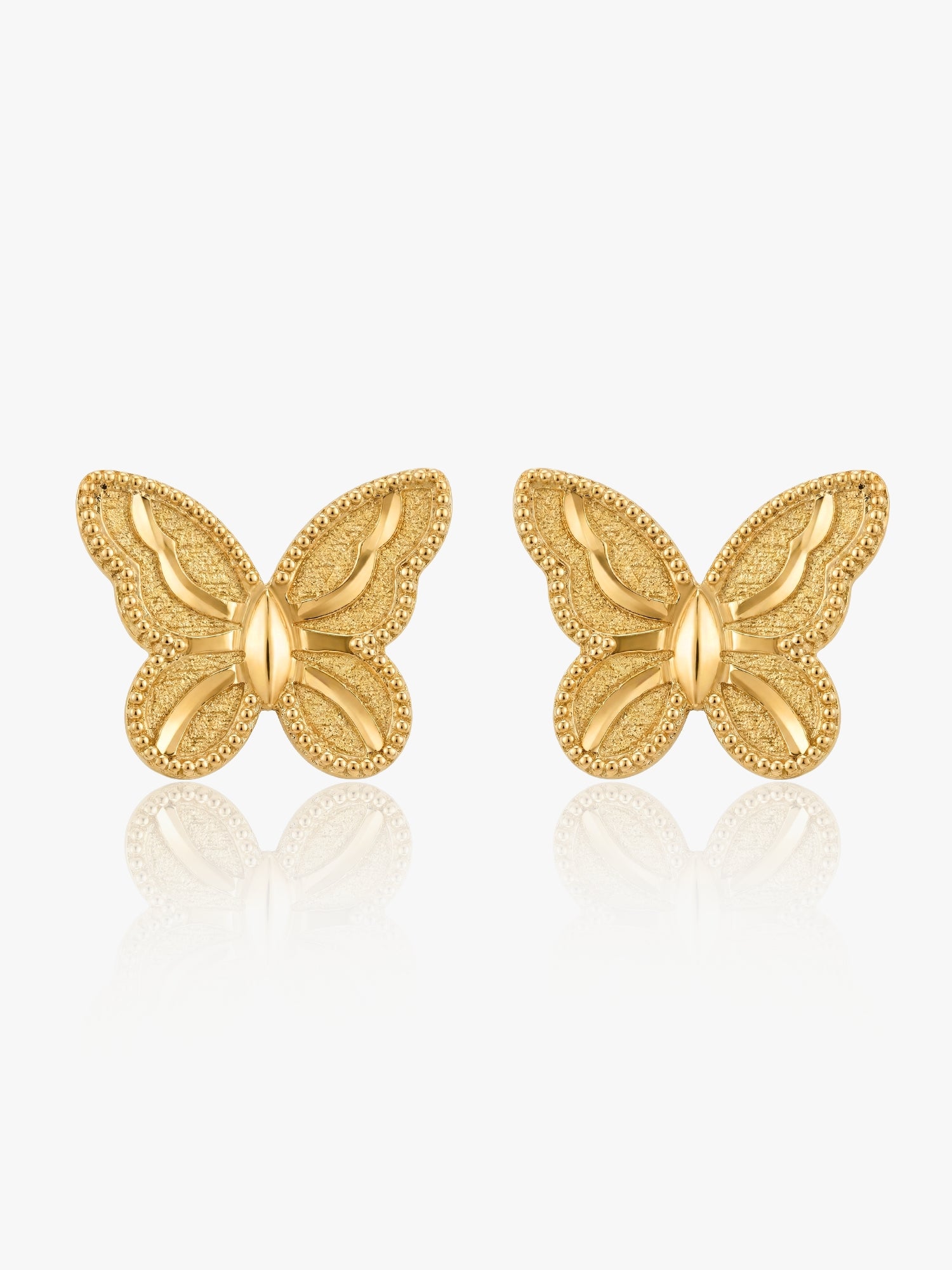 916 Gold Anastasia Wings Ear Stud