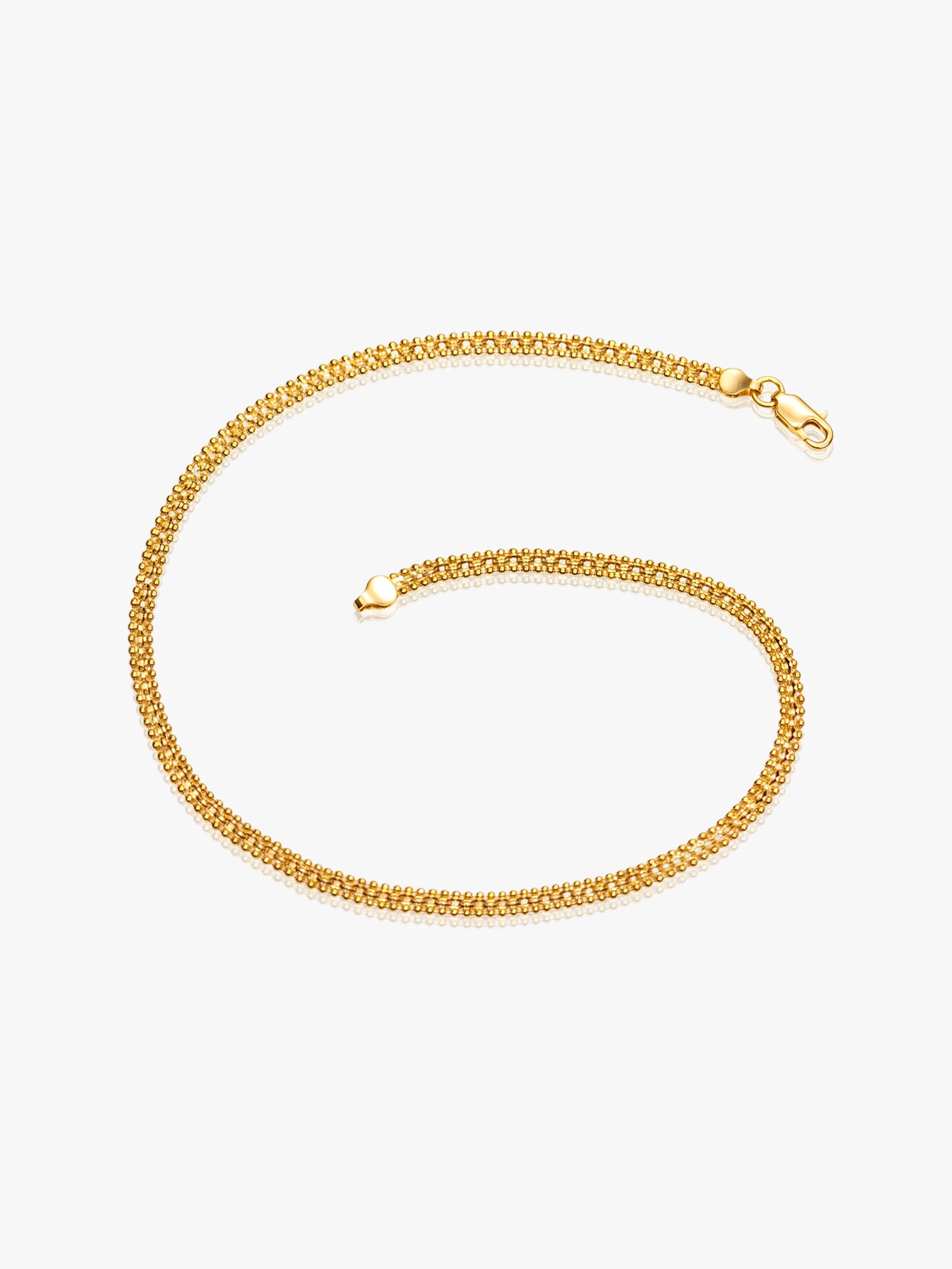 916 Gold Anklet Bismark Link