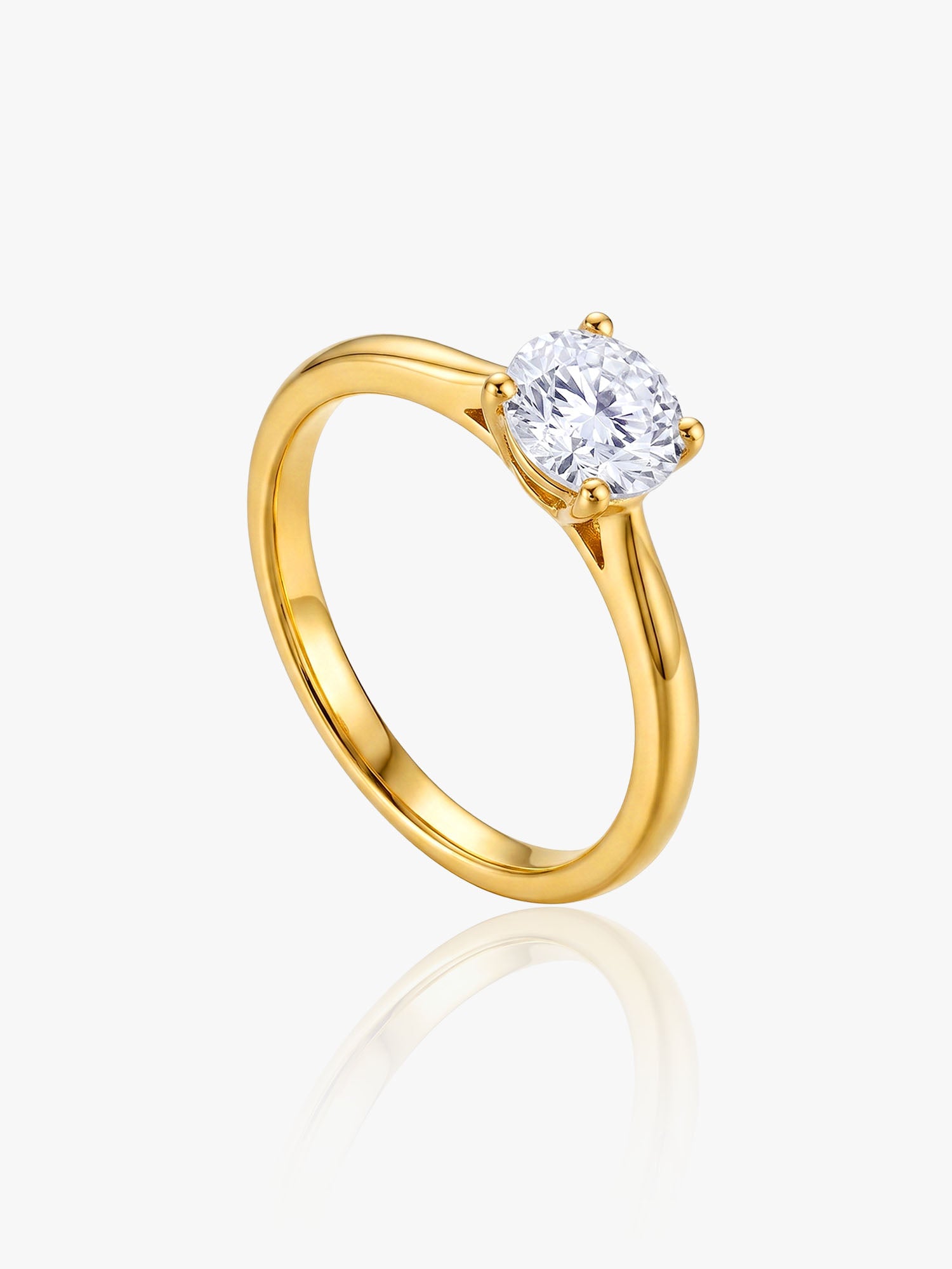 916 Gold Aurora Solitaire Ring