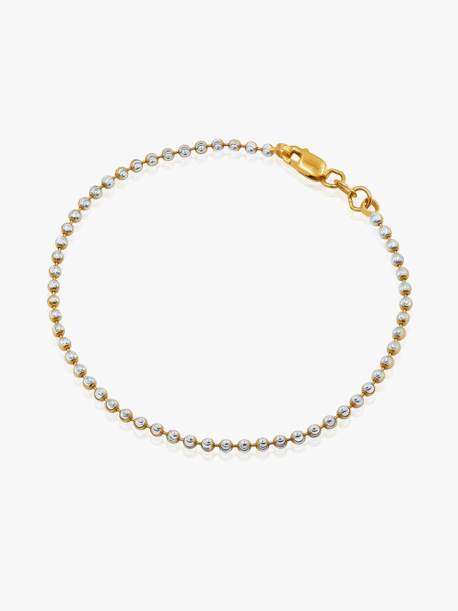 916 Gold Beads Bracelet (Two Tone)