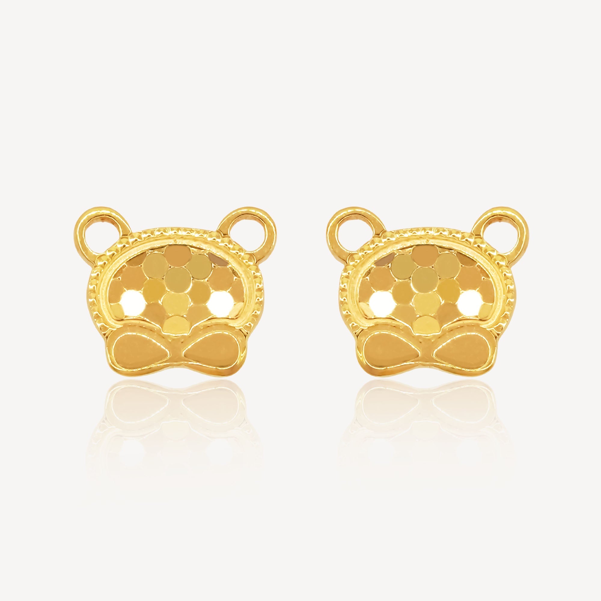 916 Gold Crush Bear Earring