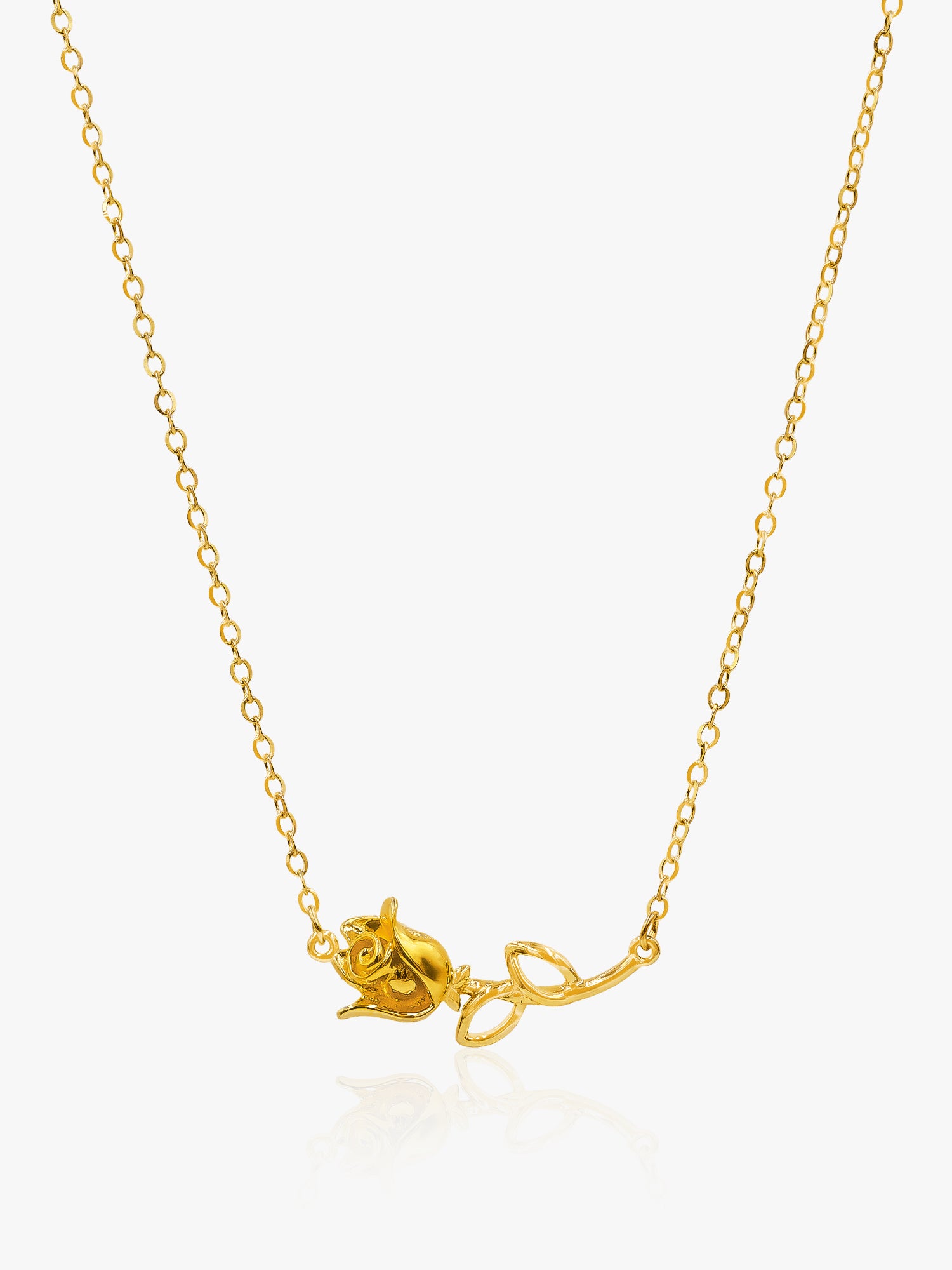 916 Gold Beauty and the Rose Set Chain