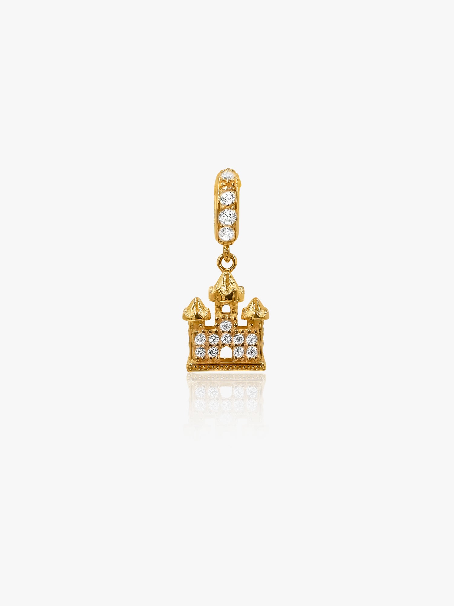 916 Gold Castle Charm