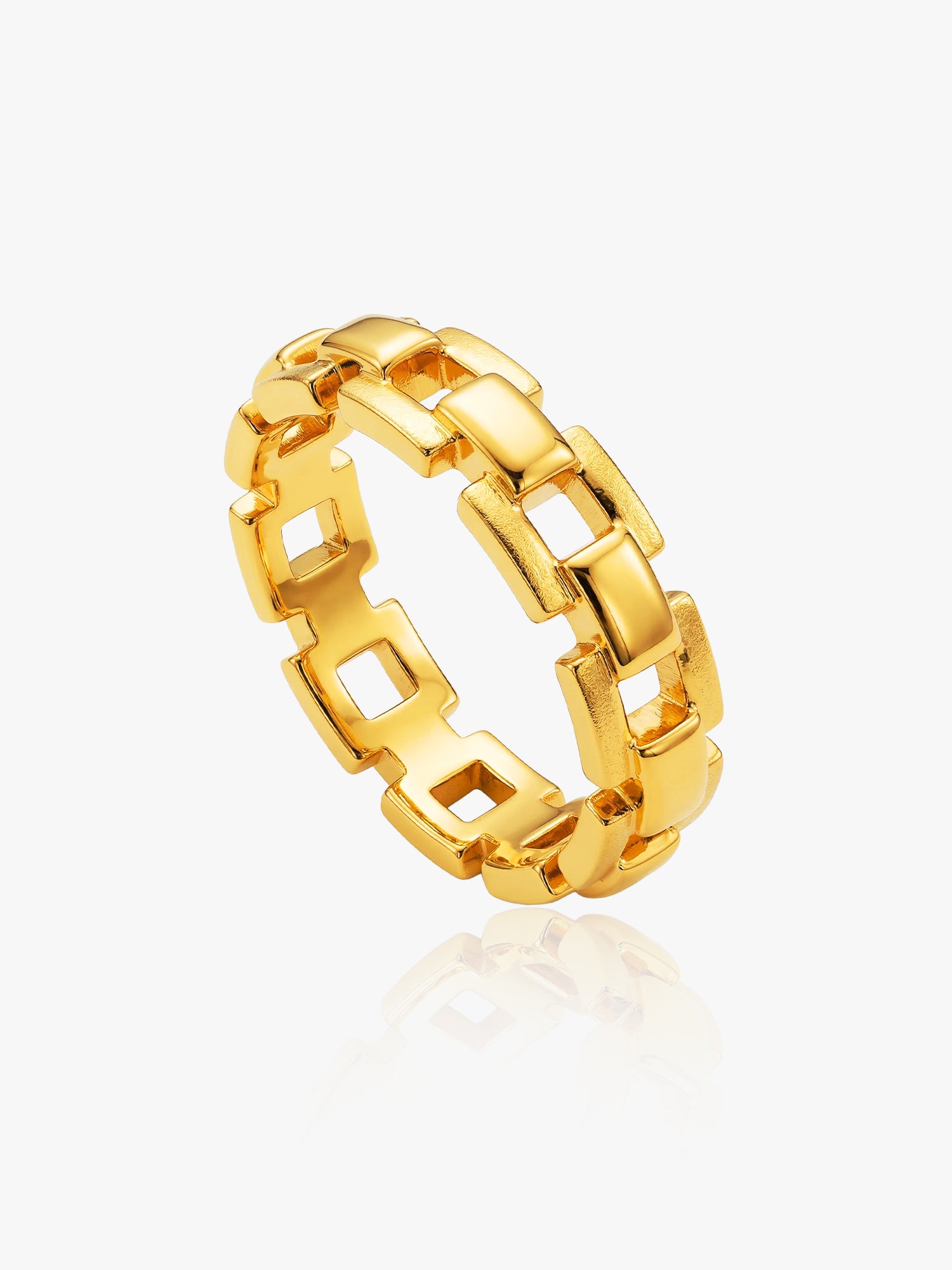 916 Gold Chain Link Ring