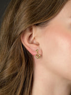 916 Gold Circle Love Earring