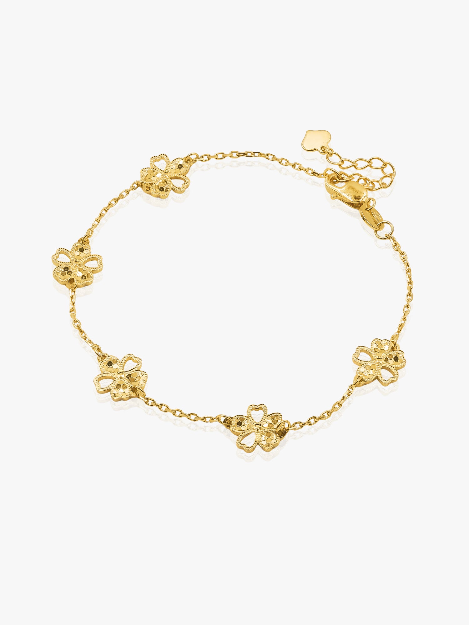 916 Gold Clover Garden Bracelet