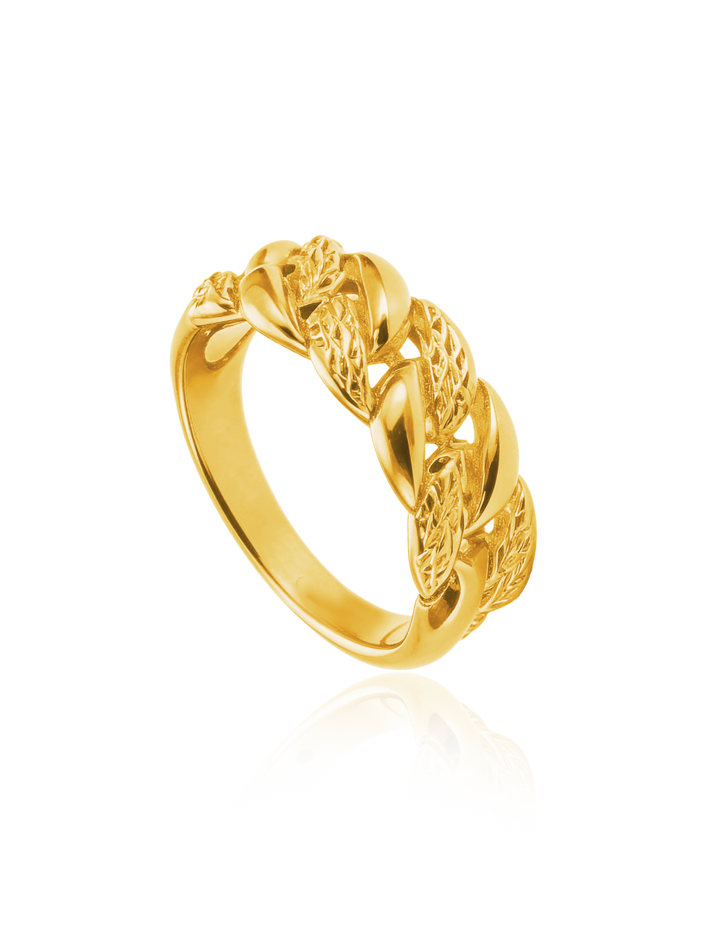 916 Gold Coco Cut Ring