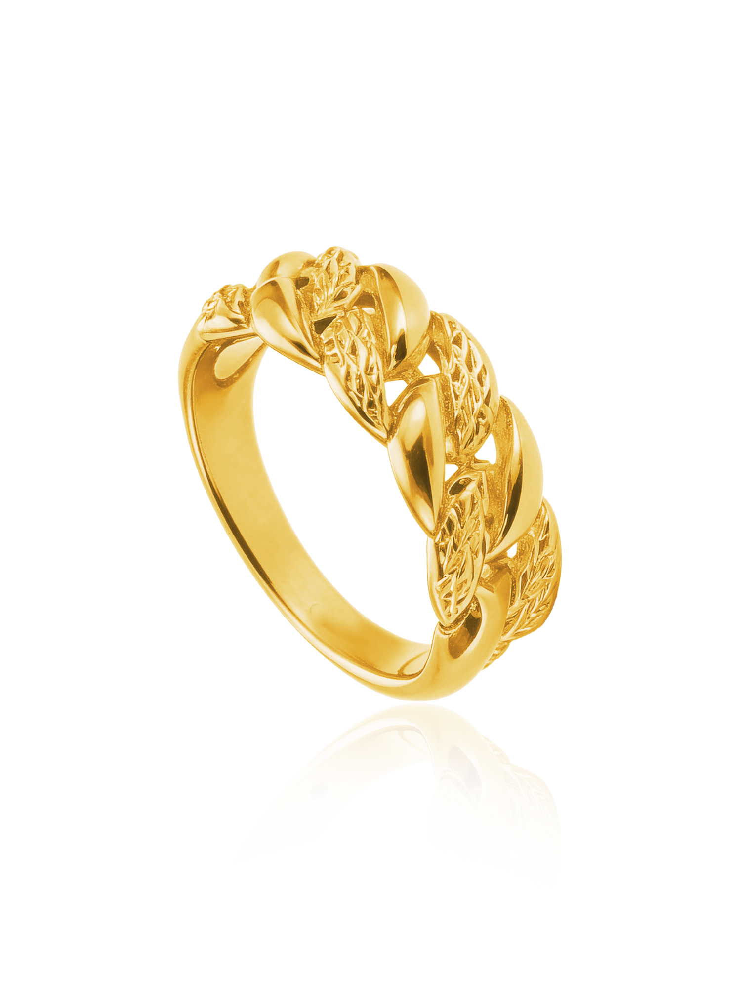 916 Gold Coco Cut Ring