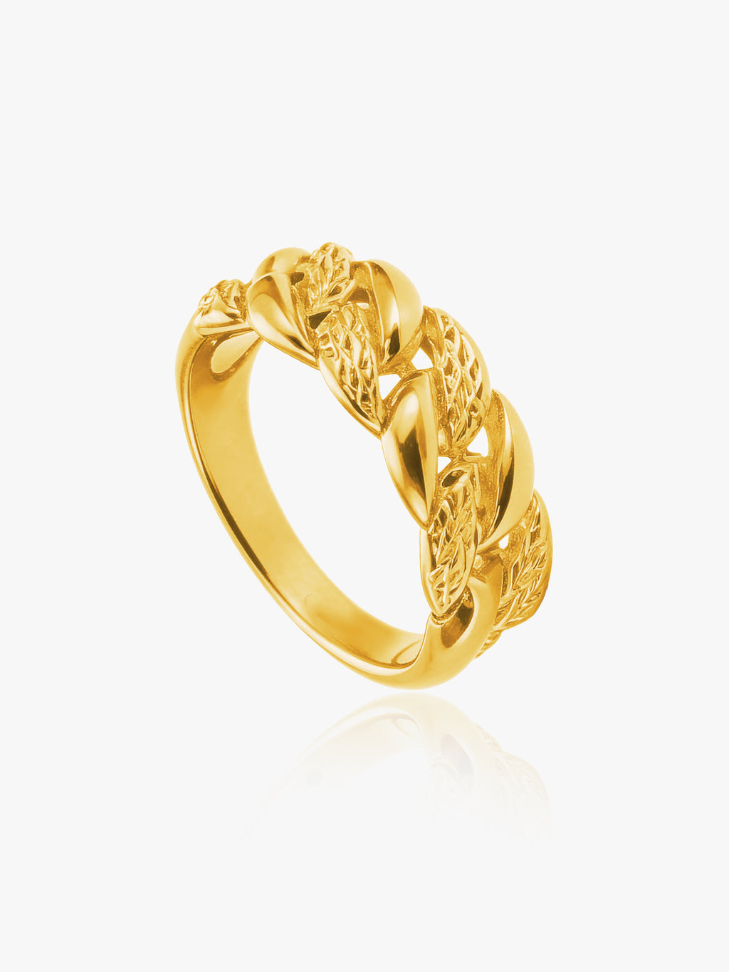 916 Gold Coco Cut Ring