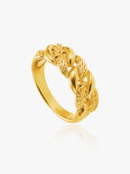 916 Gold Coco Cut Ring