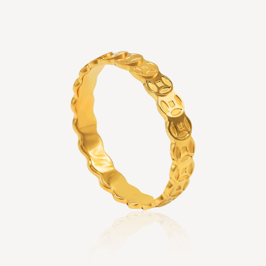 916 Gold Full Coin Ring