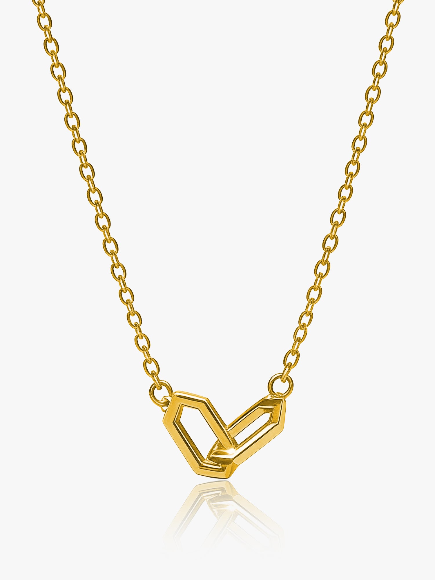 916 Gold Couple Link Set Chain
