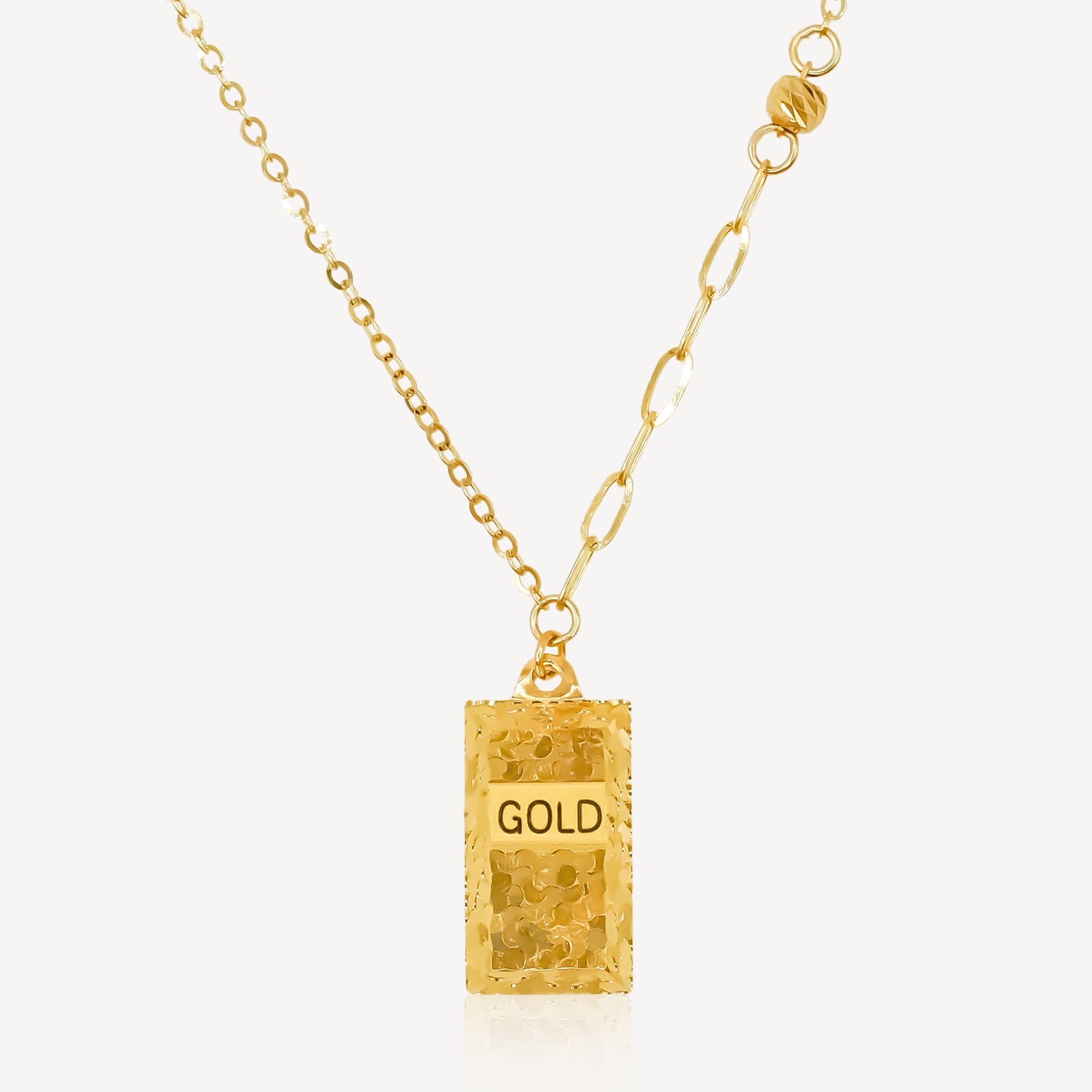 916 Gold Crush Bar Necklace
