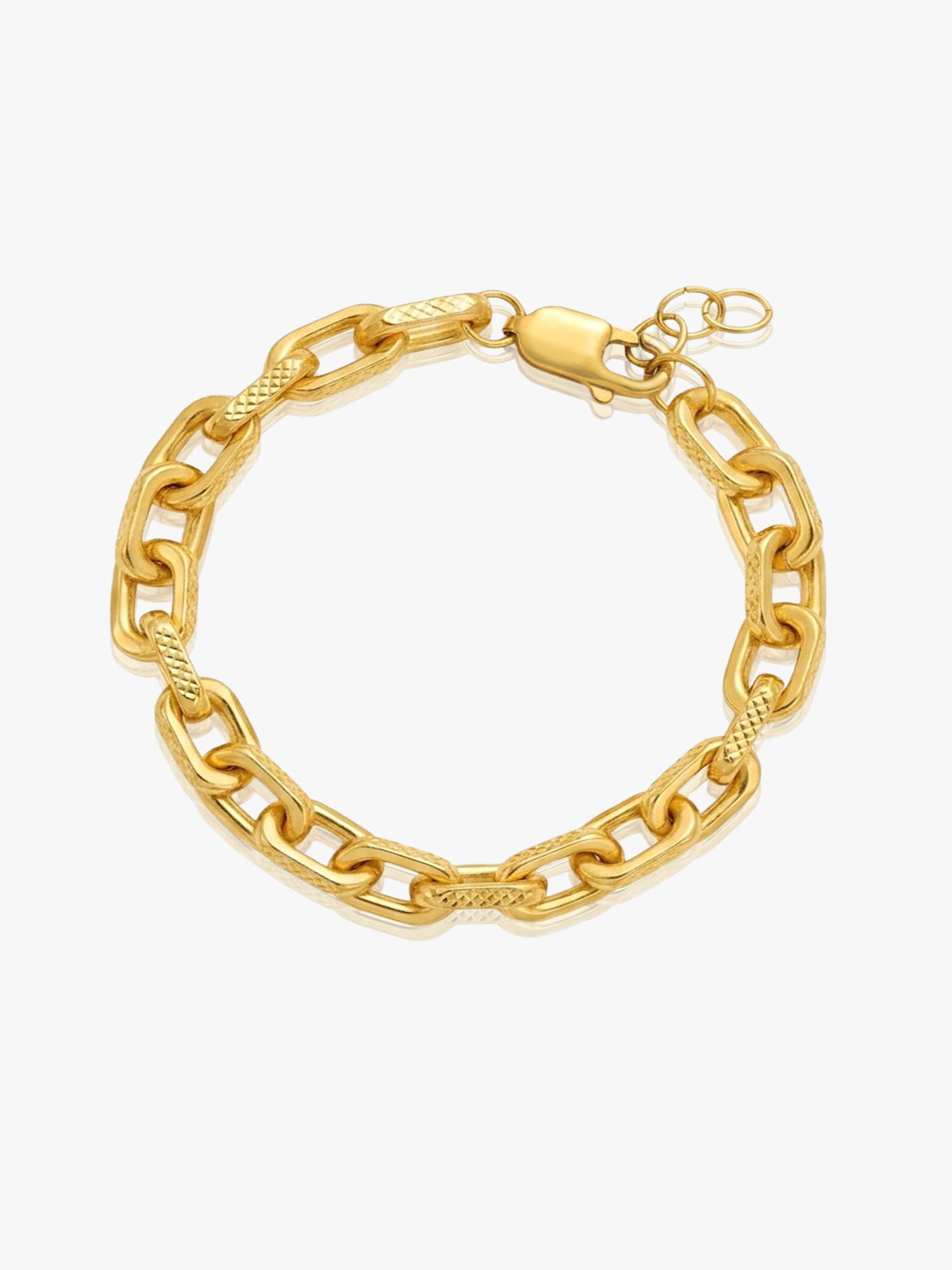 916 Gold Cuban Link Bracelet 7mm