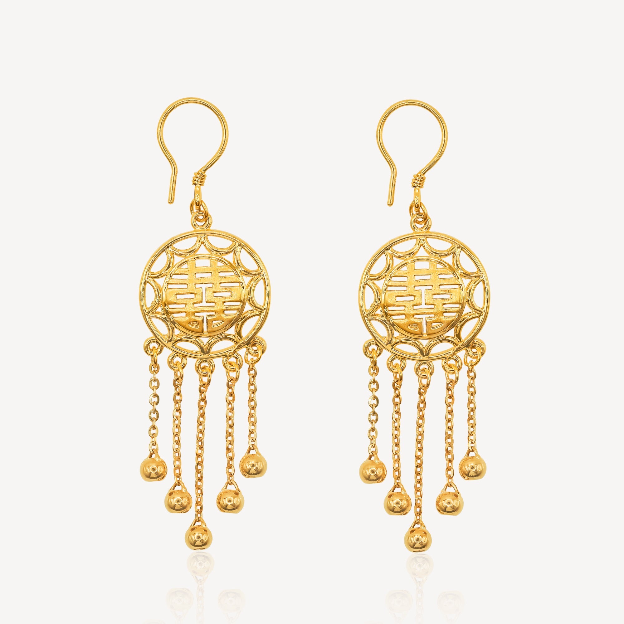 999 Gold Wedding 囍 Earring