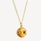 916 Gold Drum Coin Necklace