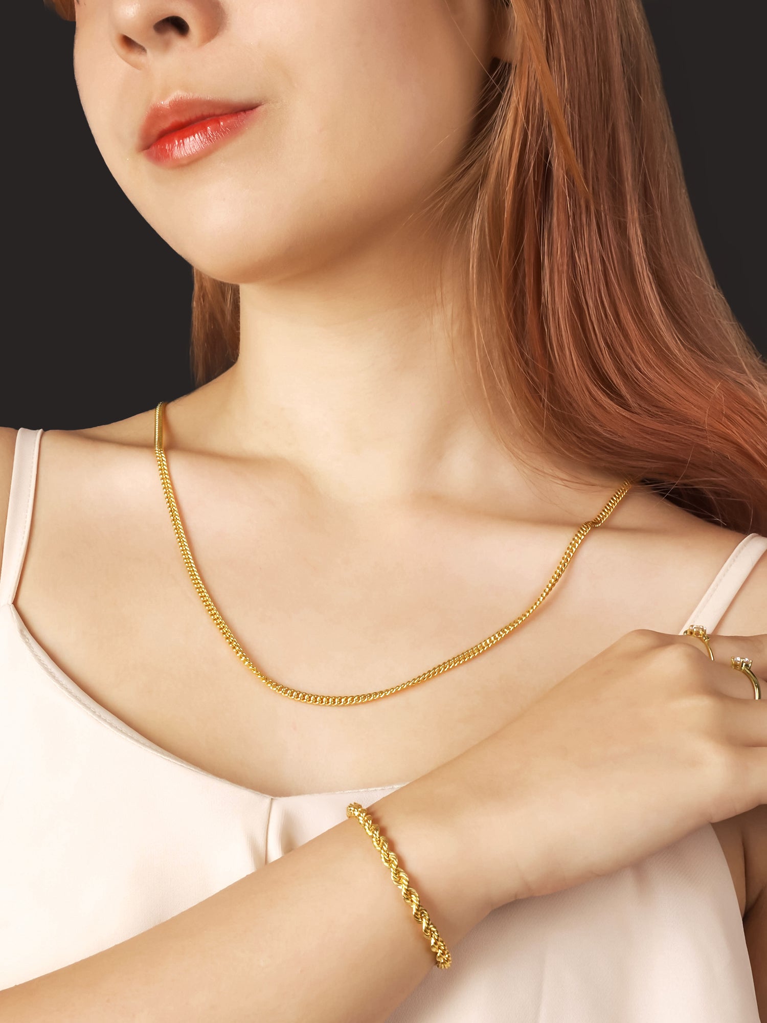 916 Gold Fishbone Chain (2.8mm Series)