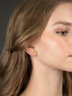 916 Gold Flower Earring