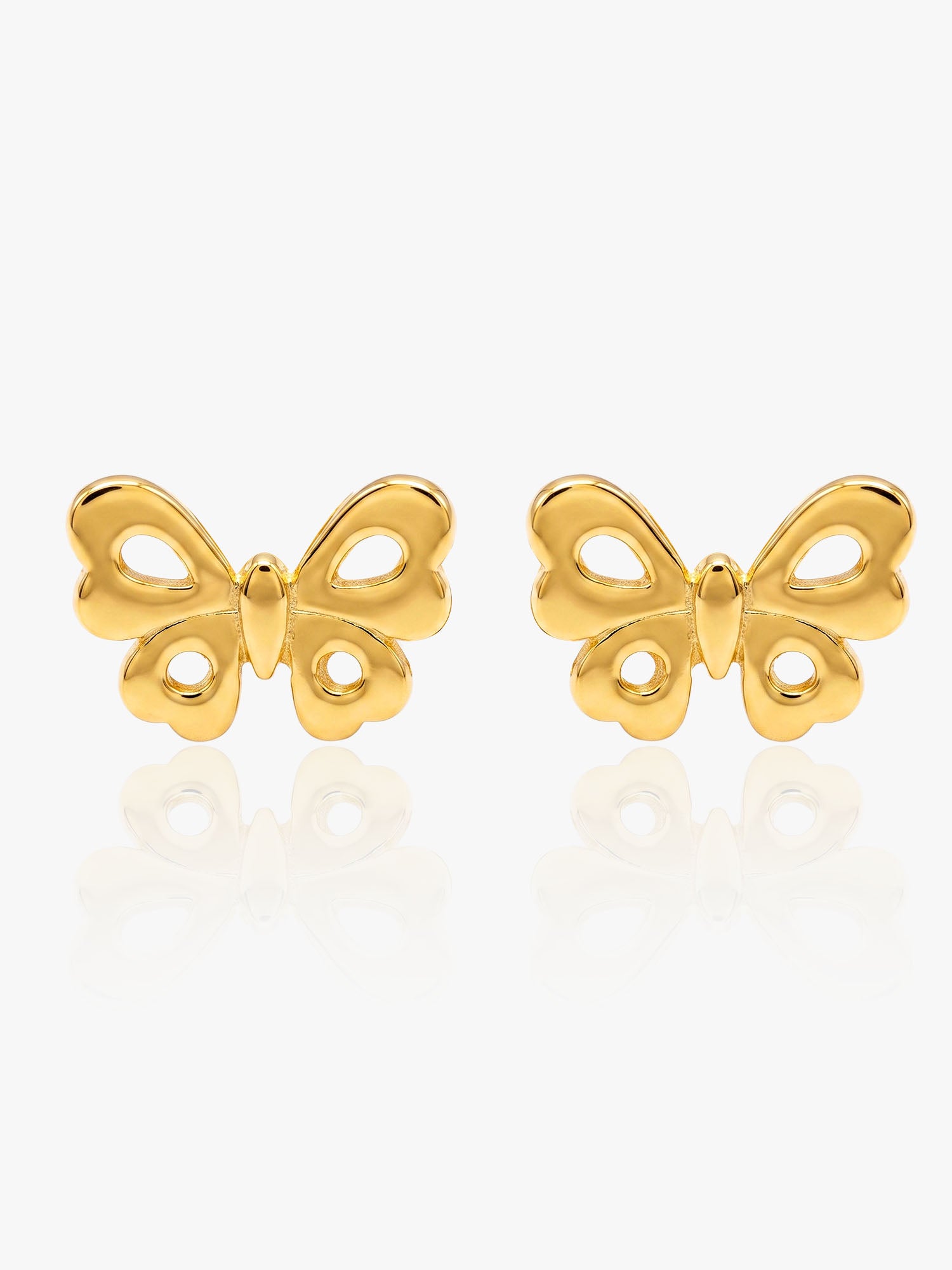 916 Gold Flying Ribbons Ear Stud