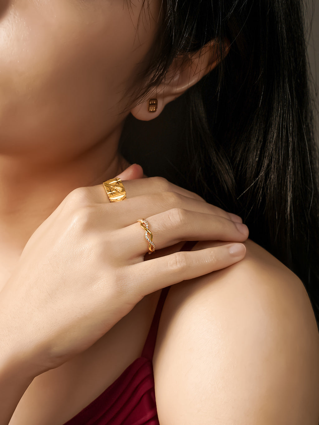 916 Gold Galactic Ring