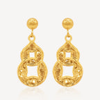 916 Gold Crush Gourd Earring