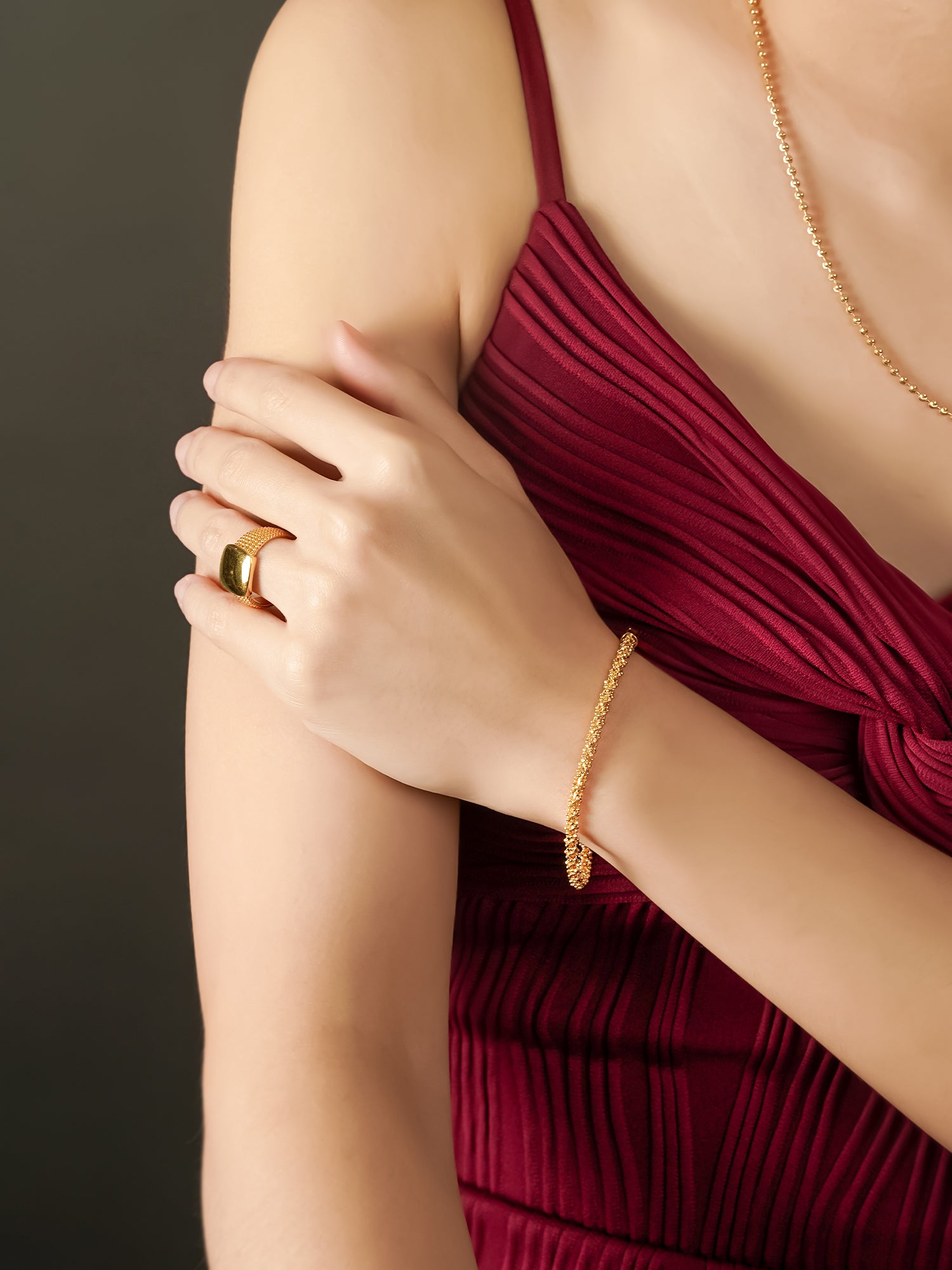 916 Gold Grains Bracelet