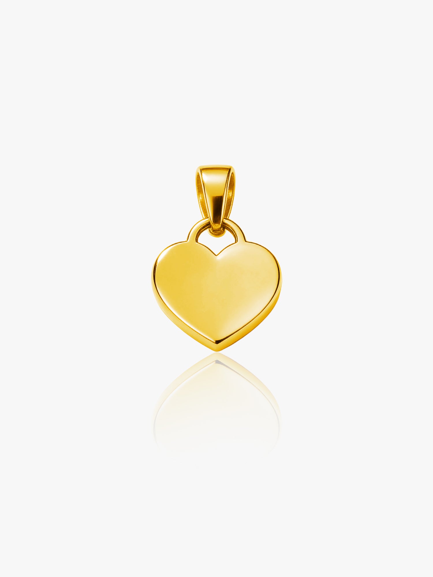 916 Gold Heart Shape Plate Pendant