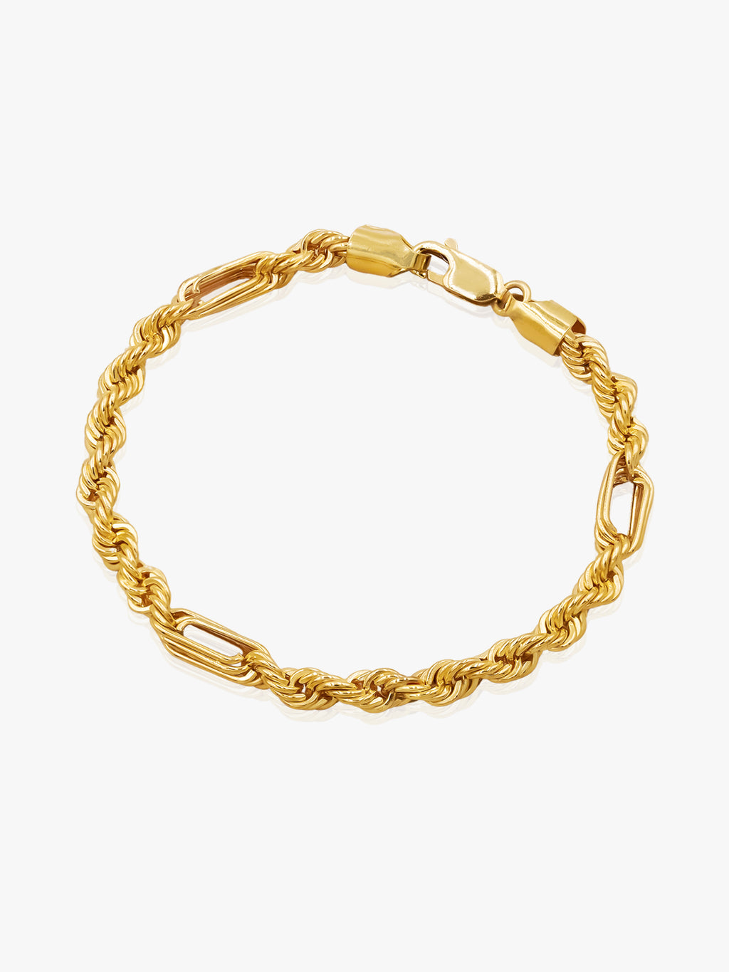 916 Gold Hollow Clips Bracelet (4mm series)