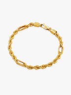 916 Gold Hollow Clips Bracelet (4mm series)