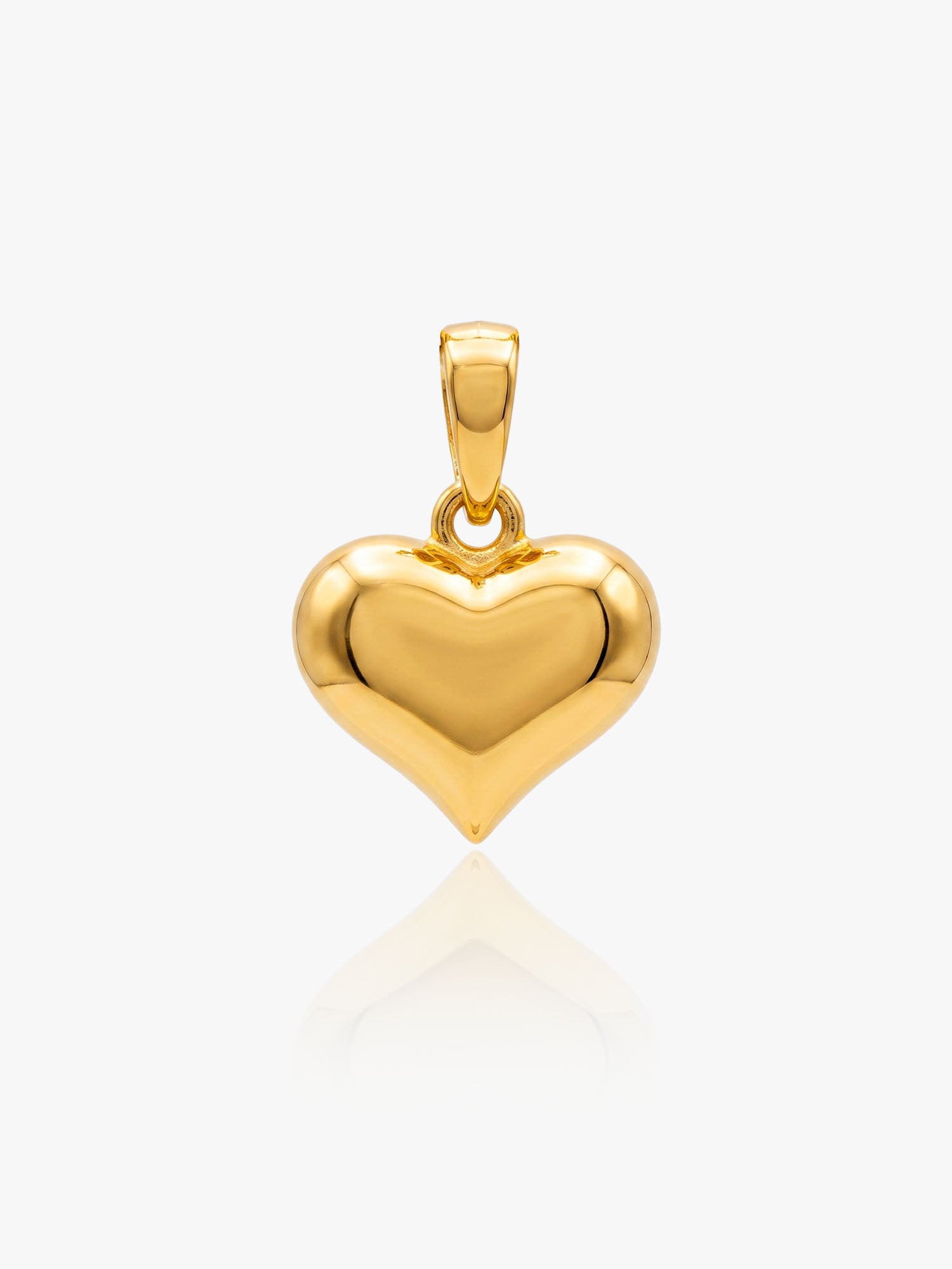 916 Gold Hollow Heart Pendant