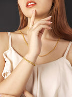 916 Gold Hollow Rope Bracelet (4mm)