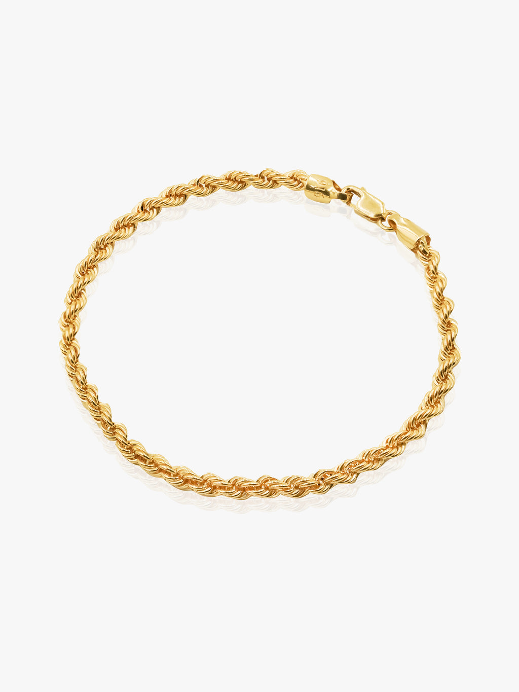 916 Gold Hollow Rope Bracelet (2mm)