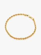 916 Gold Hollow Rope Bracelet (2mm)