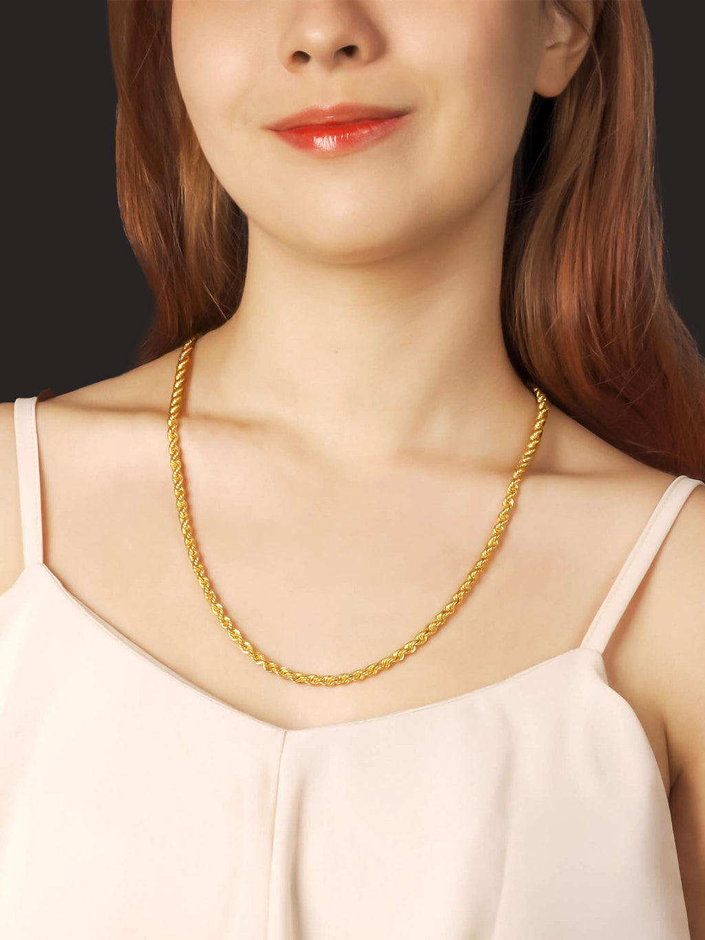 916 Gold Hollow Rope Chain (3.5mm Series)