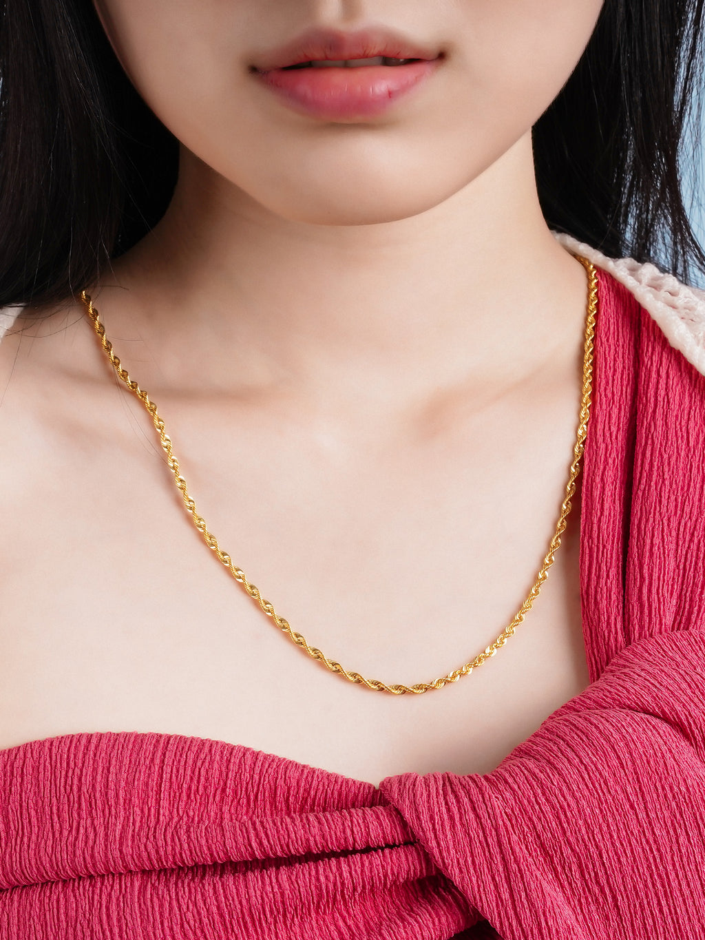 916 Gold Hollow Rope Chain (Diamond Cut) 3mm