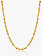 916 Gold Hollow Rope Chain (Diamond Cut) 3mm