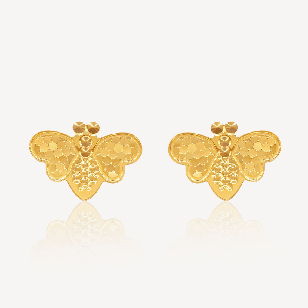916 Gold Crush Dragonfly Earring