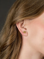 916 Gold Honey Comb Earring