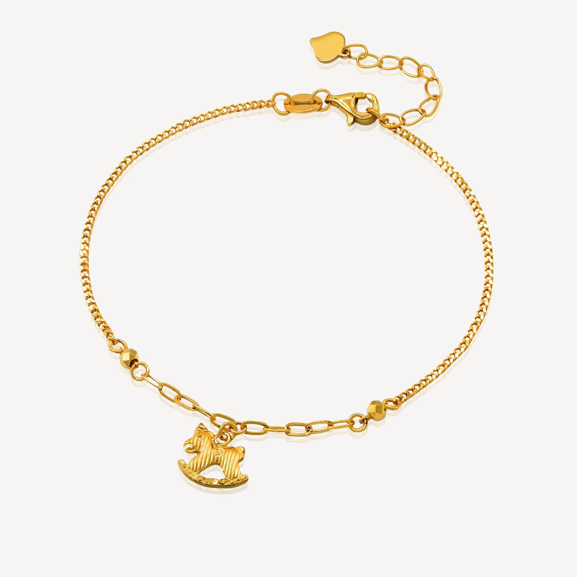 999 Gold Rocking Horse  Bracelet