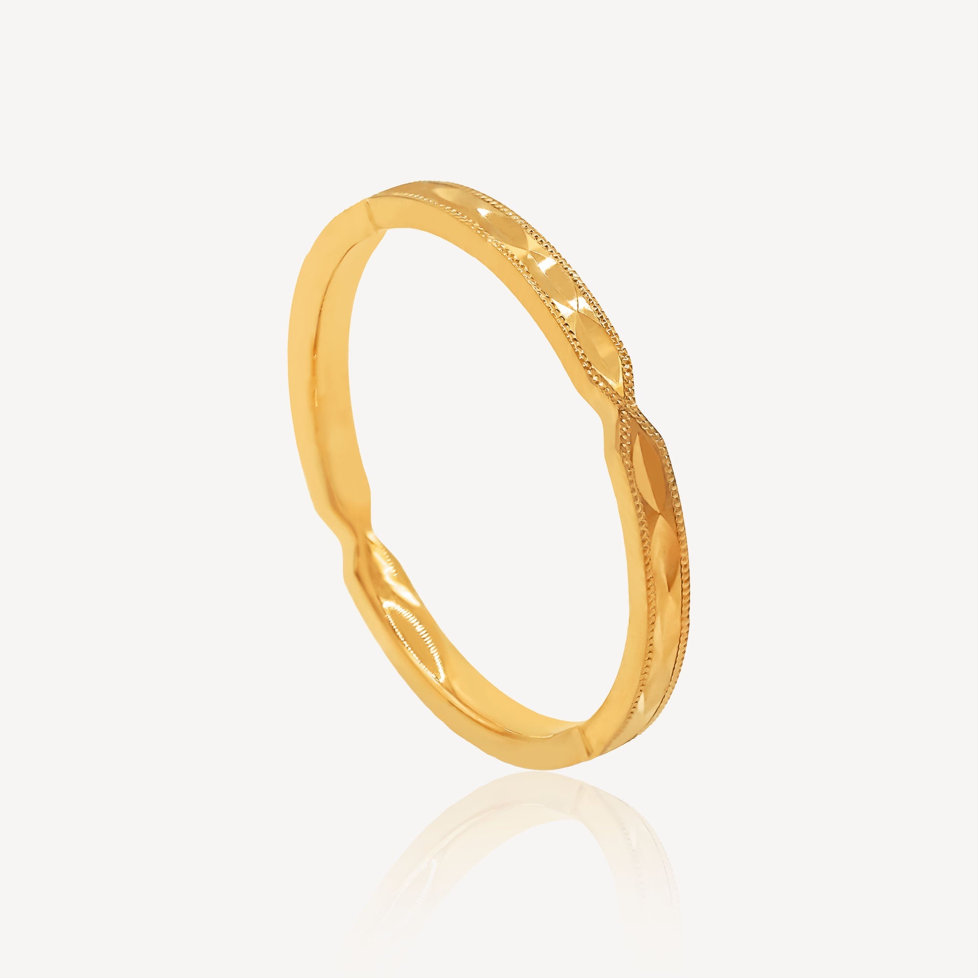 916 Gold Infinity Crush Ring