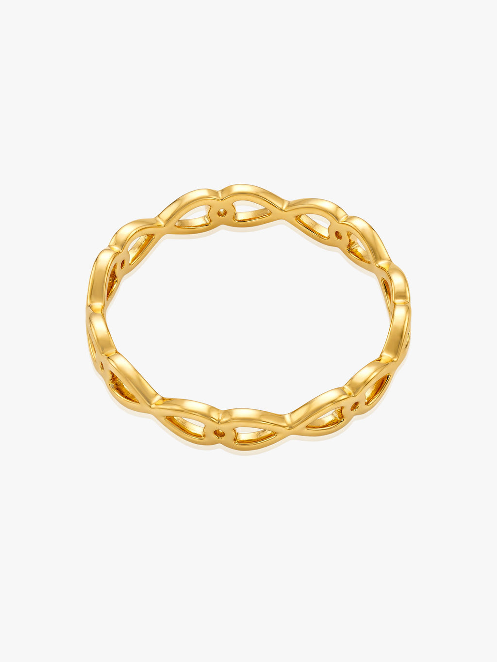916 Gold Infinity Loop Ring